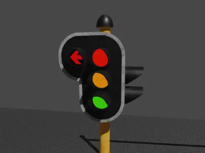 Modular Traffic Lights Low-poly 3D model