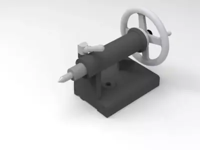 Lathe tail stock 3D model