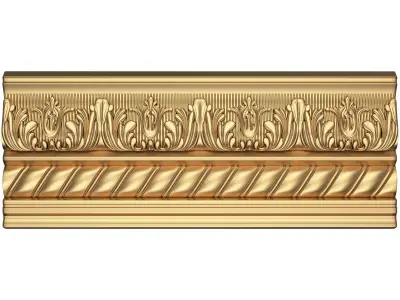 Cornice Decoration Molding 02 Low-poly 3D model