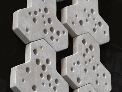 Stone Ngon stone hole decor n1 3D model