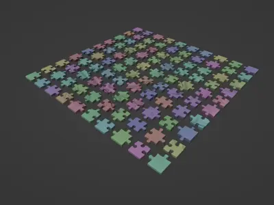 Dog Jigsaw Puzzle 100 Piece 3D print model