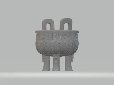 Chinese Ding Furnace Incense 3D print model