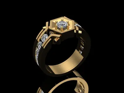 Men Ring 3D print model 16