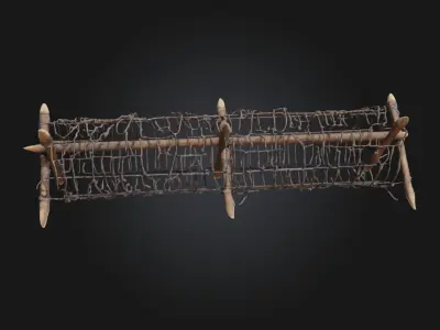 Barbed Barricade  Ruthless Defense for Conflict Zones 3D model