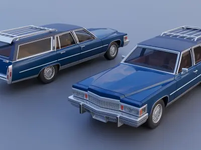 Cadillac Fleetwood Brougham Station Wagon 1979 3D print model