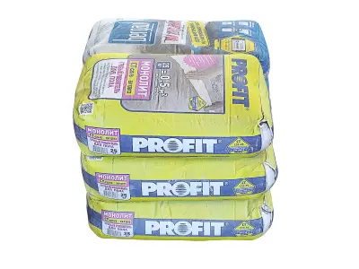 Dry building mix Low-poly 3D model