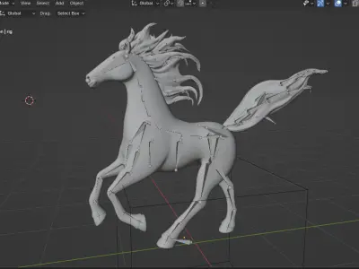 3D Cartoon Horse Animation 3D model