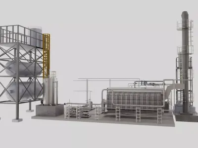 Auxilliary Boiler 3D model 3D model