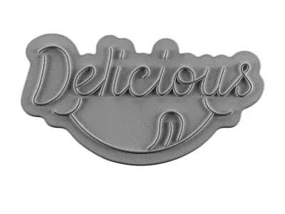 Delicious Neon Sign 3D model