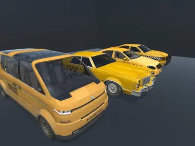 Texi Car Pack Low-poly 3D model