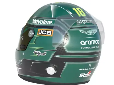 F1 Lance Stroll Helmet 2024 3D model