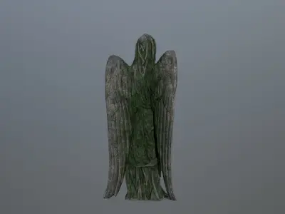 Angel Statue 02 Low-poly 3D model
