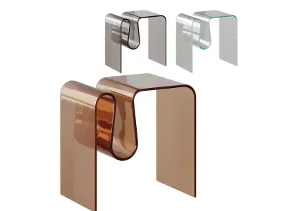 Curvy Side Table - Acrylic 3D model