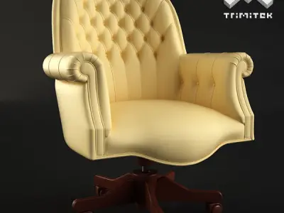 Luxury Executive Chair with tufted back 3D model