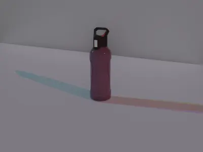 Water bottle rigged 3D model