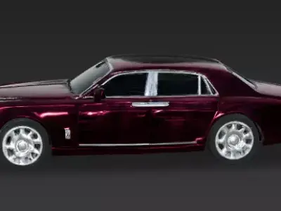 Velvet Burgundy Luxury VIP Sedan 3D Model Low-poly 3D model