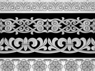 Ornament Element Pack 10 3D model