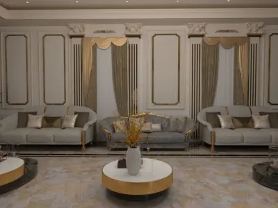 majliss luxury living room design 3D model