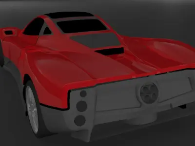 Pagani Zonda F Low-poly 3D model