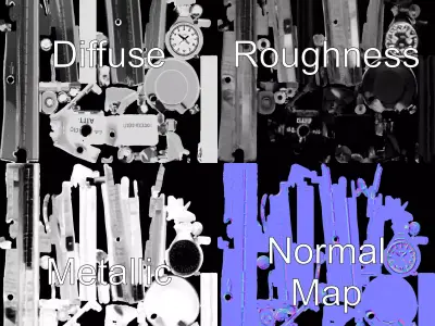 Precision Caliper Gauge model pack Low-poly 3D model