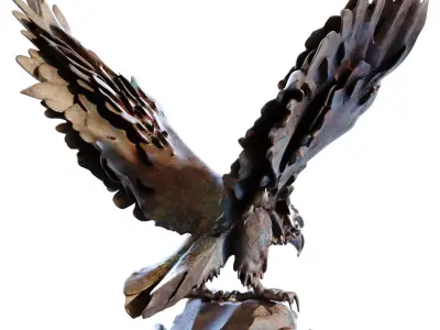 Eagle Sculpture set 791 Low-poly 3D model