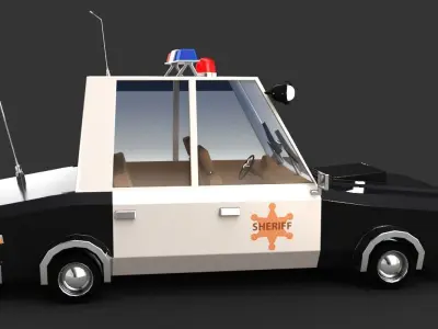 Cartoon Vehicles Low-poly 3D model