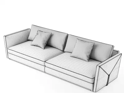 Visionnaire Bastian 3 seater sofa 01 3D model