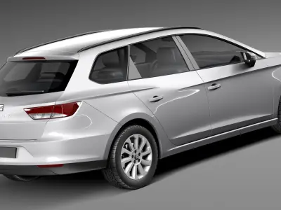 Seat Leon ST 2014 3D model