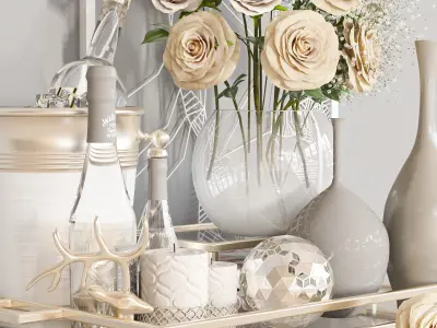 decorative set 58 Low-poly 3D model