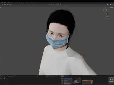 Fitness woman in pose 3D model