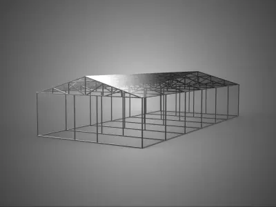 GREENHOUSE HOTHOUSE GLASSHOUSE PLANT FARM CULTIVATION GARDENING 3D model