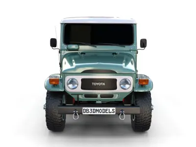 Toyota Land Cruiser FJ 40 with Chassis 3D model