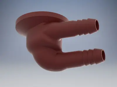 Housing for the idle valve 180 degree 3D print model