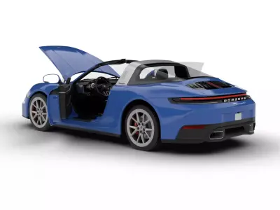 Porsche 911 Carrera Targa 4S 2025 HQ 3d model 3D model
