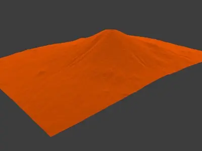 Mount Fuji Free low-poly 3D model