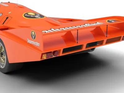 Porsche 956 Group C Brun 1982 Jagermeister Racing 3d model  3D model