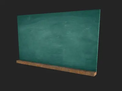chalkboard blackboard Low-poly 3D model