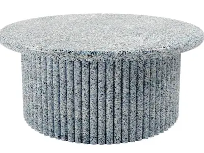 Round Turquoise Spotted Marble Dining Table Free 3D model