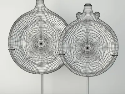 18th-19th Century Indian Stone Trays 2 3D model