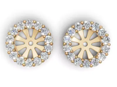 AV 730 Diamond Removable Jackets For Stud Earrings 3D print model