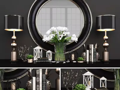 Decorative set-22 Low-poly 3D model