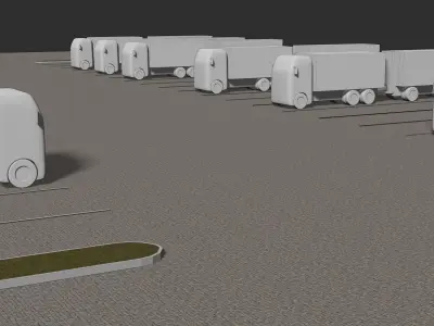 Truck parking 24L02 3D model