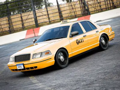 American Taxi Car 3D model