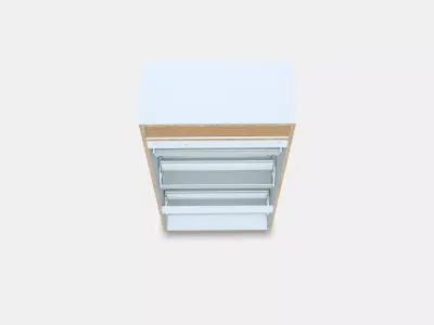 BRUSALI Shoe cabinet with 3 compartments Low-poly 3D model