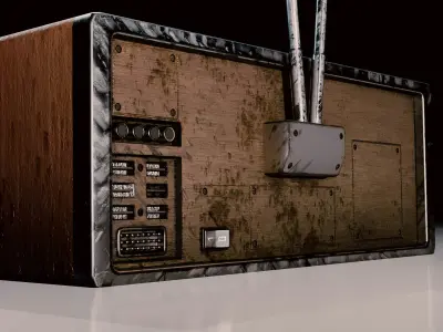 Old Radio Model - Game Ready Low-poly 3D model