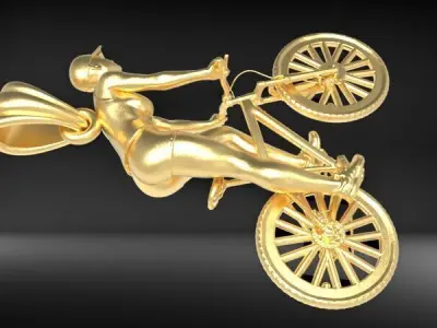 Cyclist Pendant 3D print model