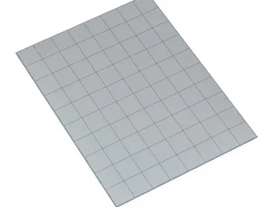 Carpet Fur Gray Shaggi 02 3D model