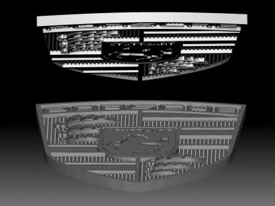 Porsche logo for CNC router or 3D printer 3D print model