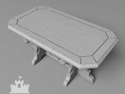 AntiqueGothic Table 1 3D print model