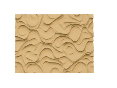 modern panel wall decor set wall relief mural CNC 105  3D model